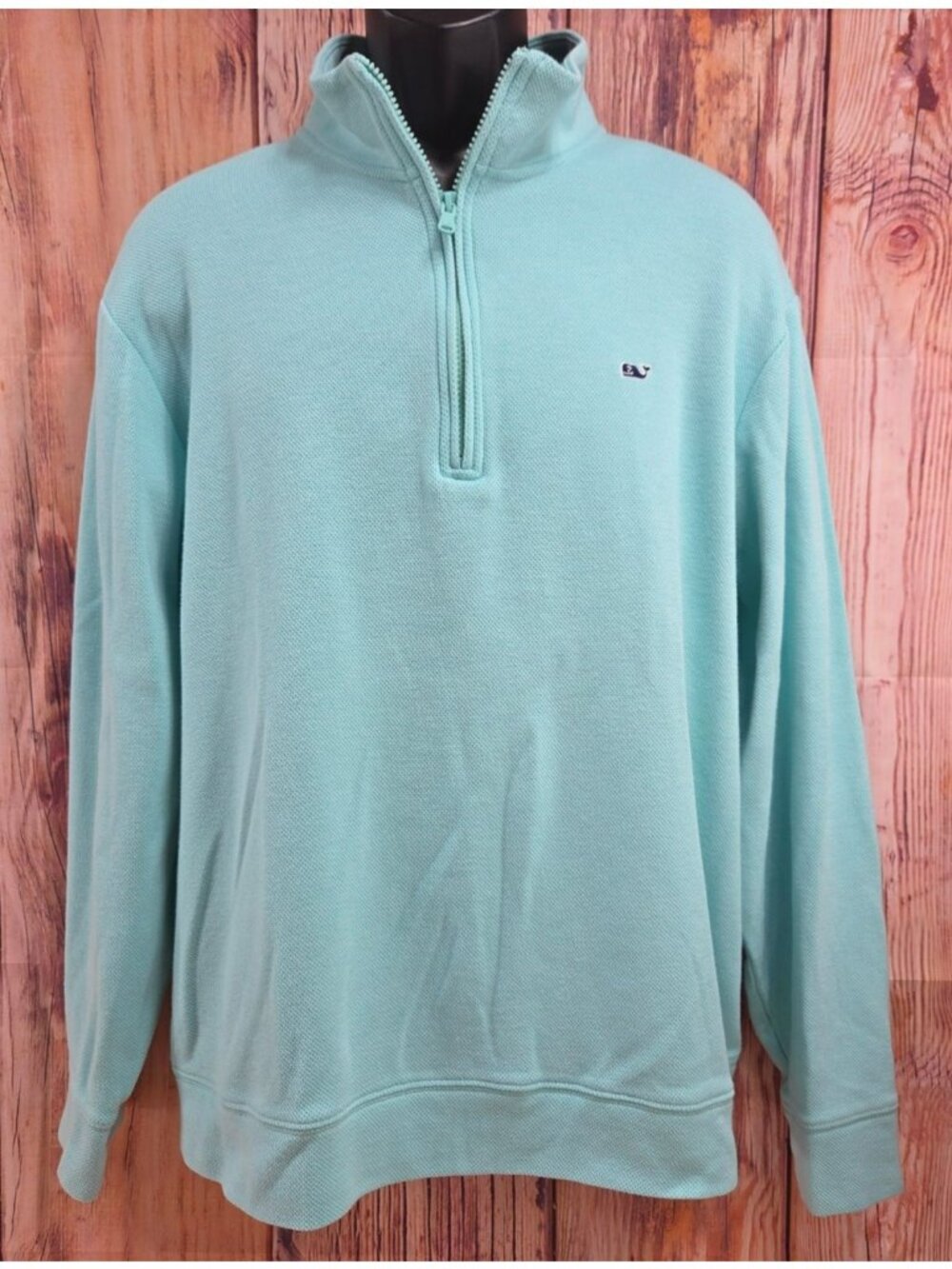 Vineyard Vines Mens Seafoam Green Quarter Zip Sweater XL